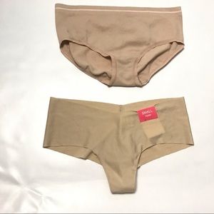 2 Pair Brada Women’s Seamless Hipster Panties S